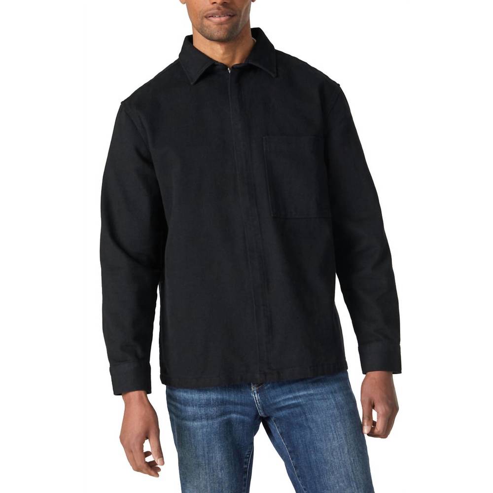NEW MAVI hidden placket zip jacket in black